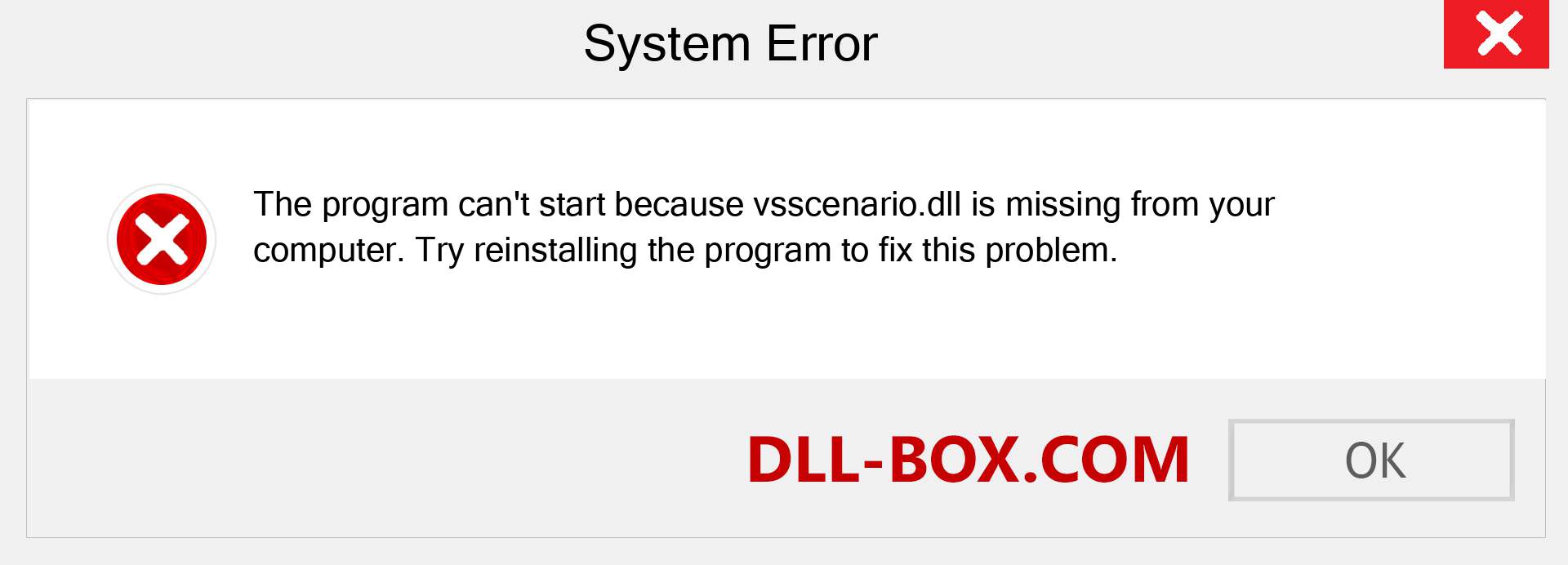  vsscenario.dll file is missing?. Download for Windows 7, 8, 10 - Fix  vsscenario dll Missing Error on Windows, photos, images